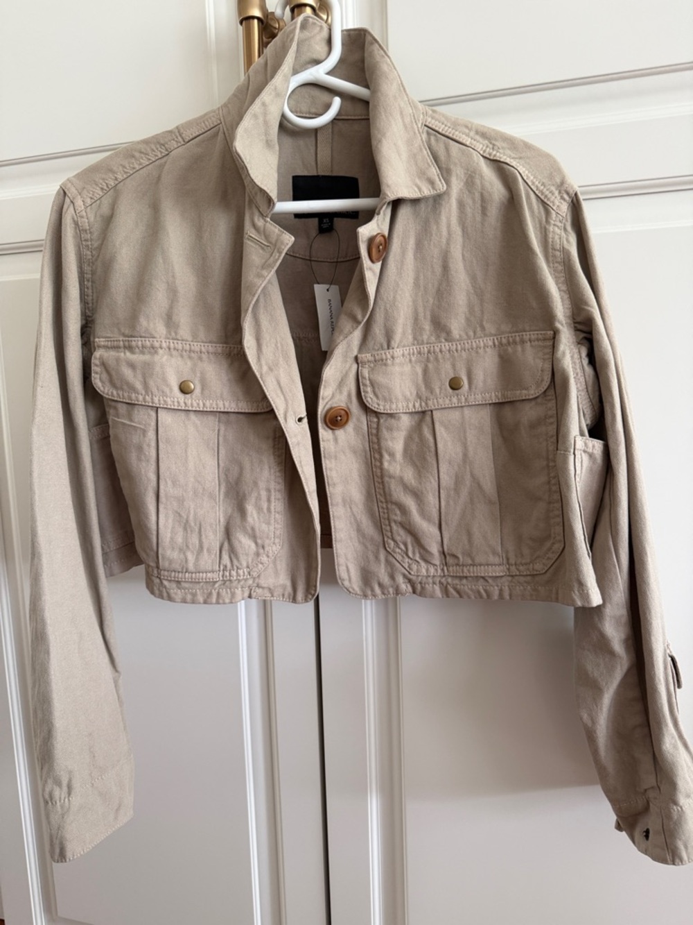 Banana Republic Cropped & Boxed Utility Jacket XS NWT unique & classic